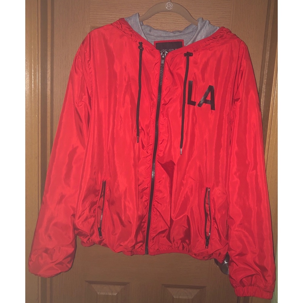 forever 21 LA windbreaker - red